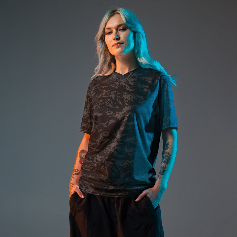 Tiger Stripe Black Shadow CAMO Unisex Sports Jersey
