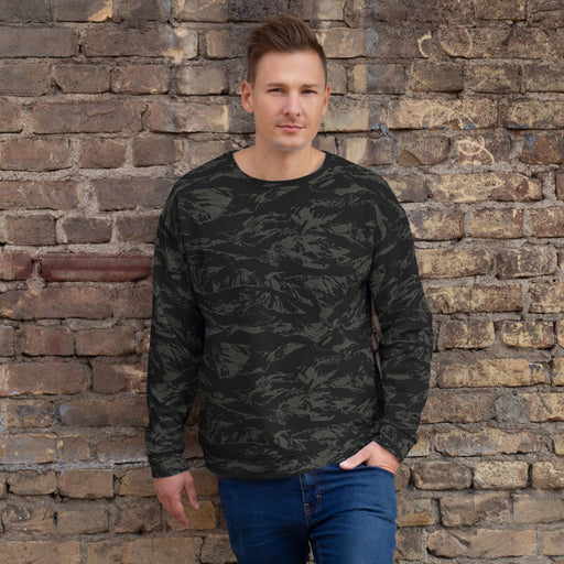 Tiger Stripe Black Shadow CAMO Unisex Sweatshirt - 2XS