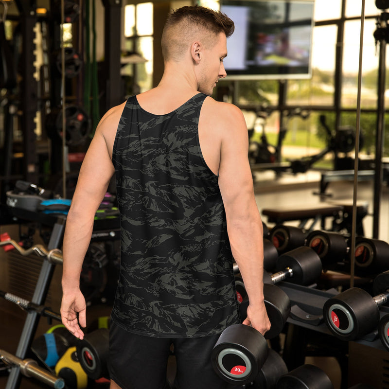 Tiger Stripe Black Shadow CAMO Unisex Tank Top - Shirt