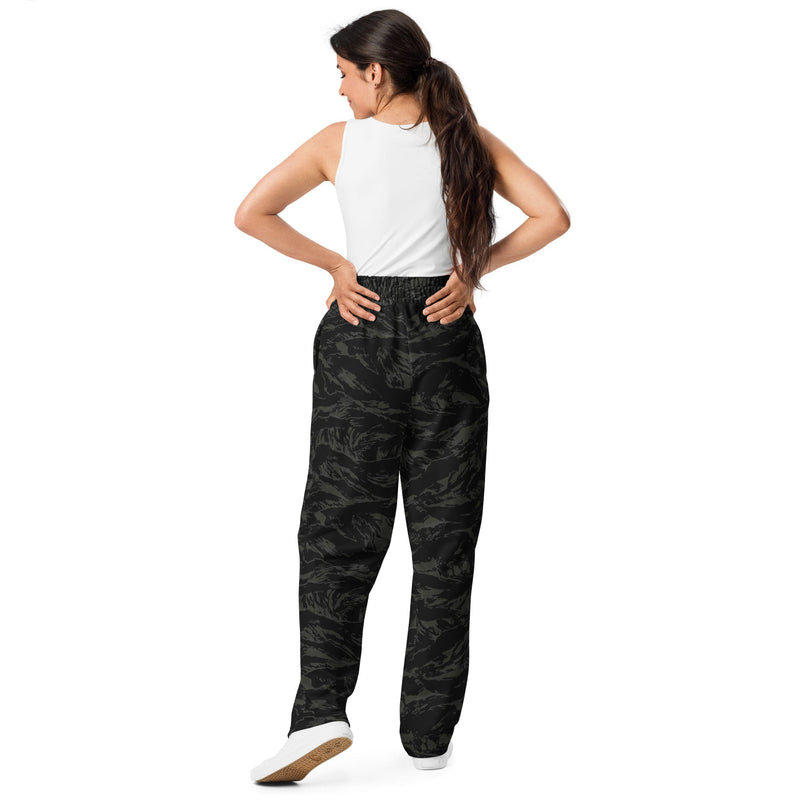 Tiger Stripe Black Shadow CAMO Unisex Wide-Leg Joggers
