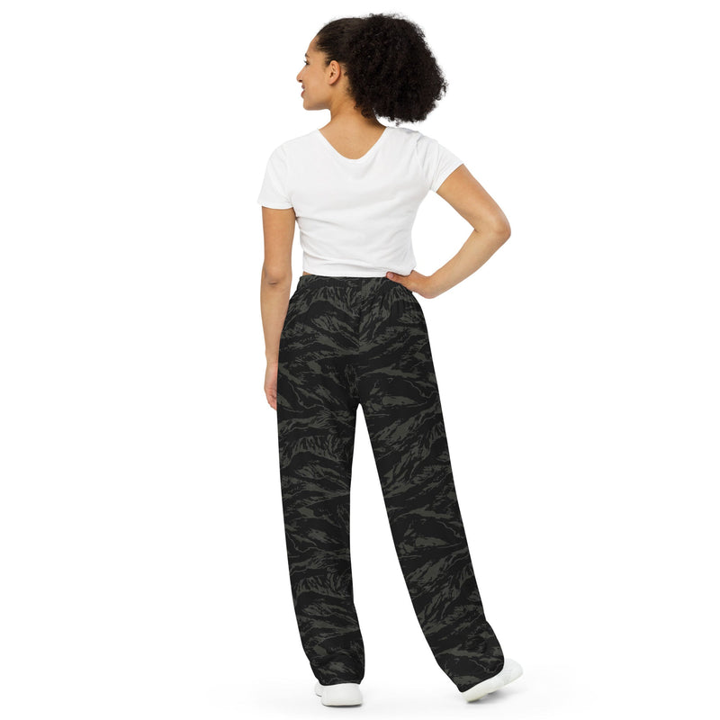 Tiger Stripe Black Shadow CAMO Unisex Wide-Leg Leisure Pants - Pant