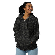 Tiger Stripe Black Shadow CAMO Unisex Zip Hoodie