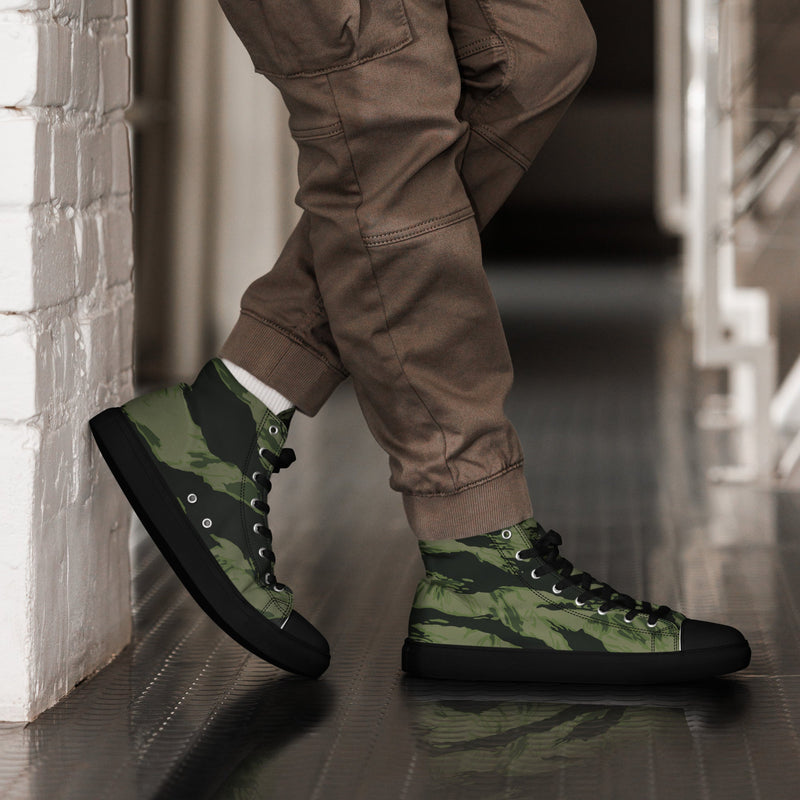 Tiger Stripe Boreal Shadow CAMO Mens High-Top Canvas Shoes - 5