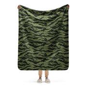 Tiger Stripe Boreal Shadow CAMO Sherpa Blanket - 50″×60″
