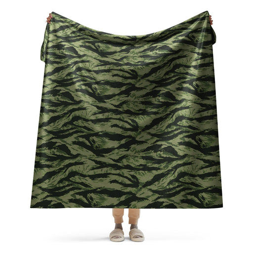 Tiger Stripe Boreal Shadow CAMO Sherpa Blanket - 60″×80″