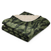Tiger Stripe Boreal Shadow CAMO Sherpa Blanket