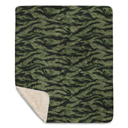 Tiger Stripe Boreal Shadow CAMO Sherpa Blanket