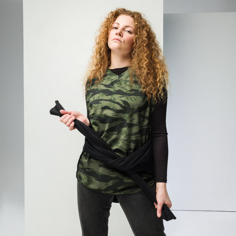 Tiger Stripe Boreal Shadow CAMO Unisex Basketball Jersey
