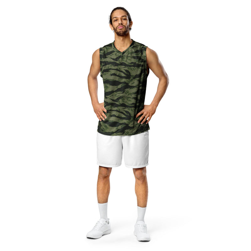 Tiger Stripe Boreal Shadow CAMO Unisex Basketball Jersey