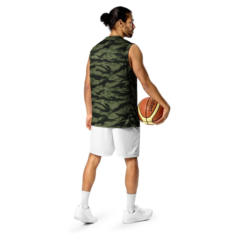 Tiger Stripe Boreal Shadow CAMO Unisex Basketball Jersey