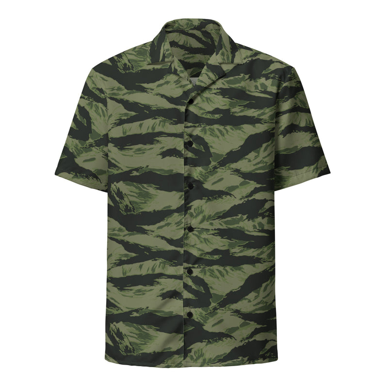 Tiger Stripe Boreal Shadow CAMO Unisex Short-Sleeve Button Shirt - Button-Up