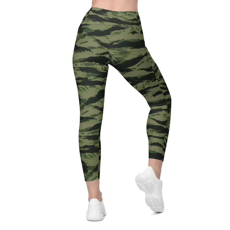 Tiger Stripe Boreal Shadow CAMO Womens Leggings with Pockets - Women