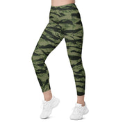 Tiger Stripe Boreal Shadow CAMO Womens Leggings with Pockets - Women