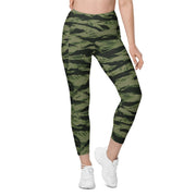 Tiger Stripe Boreal Shadow CAMO Womens Leggings with Pockets - Women