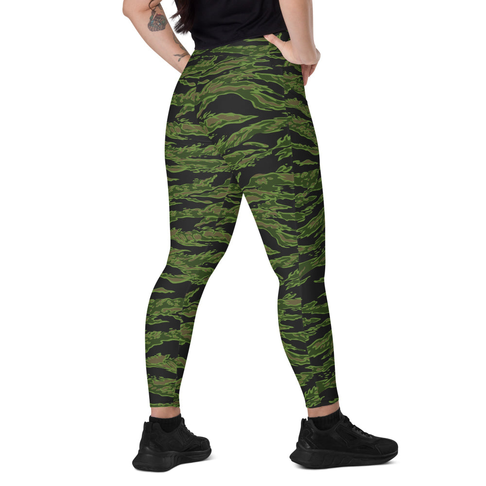 Tiger Stripe CADPAT Colored CAMO Leggings with pockets - 2XS - Womens With Pockets