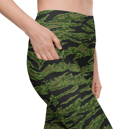 Tiger Stripe CADPAT Colored CAMO Leggings with pockets - Womens With Pockets