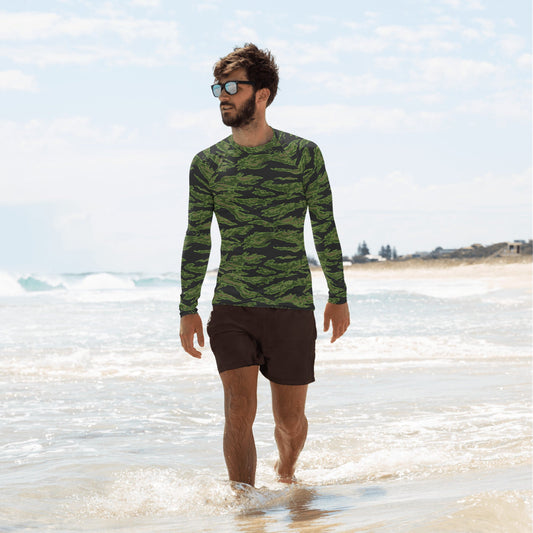 Tiger Stripe CADPAT Colored CAMO Men’s Rash Guard - XS - Mens