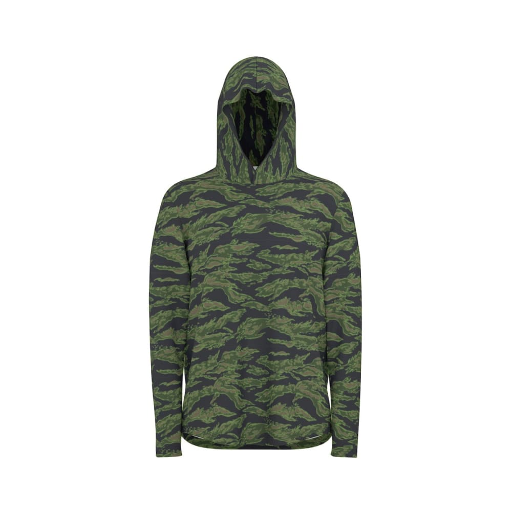 Tiger Stripe CADPAT Colored CAMO Men’s Sunscreen Sports Hoodie With Thumb Holes - Mens Sunscreen Sports Hoodie With Thumb Holes