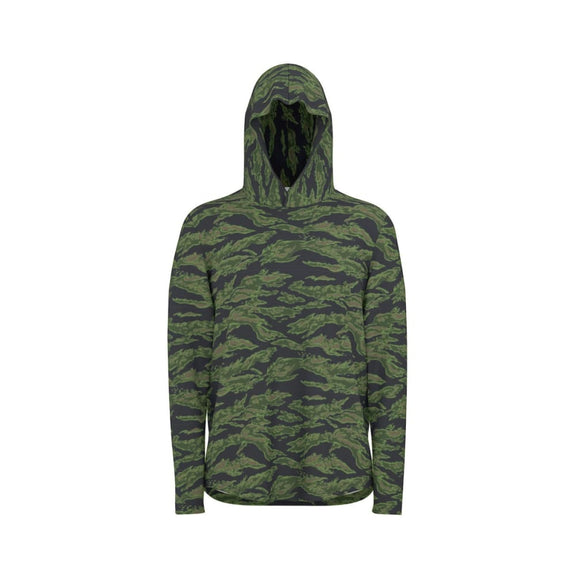 Tiger Stripe CADPAT Colored CAMO Men’s Sunscreen Sports Hoodie With Thumb Holes - Mens Sunscreen Sports Hoodie With Thumb Holes