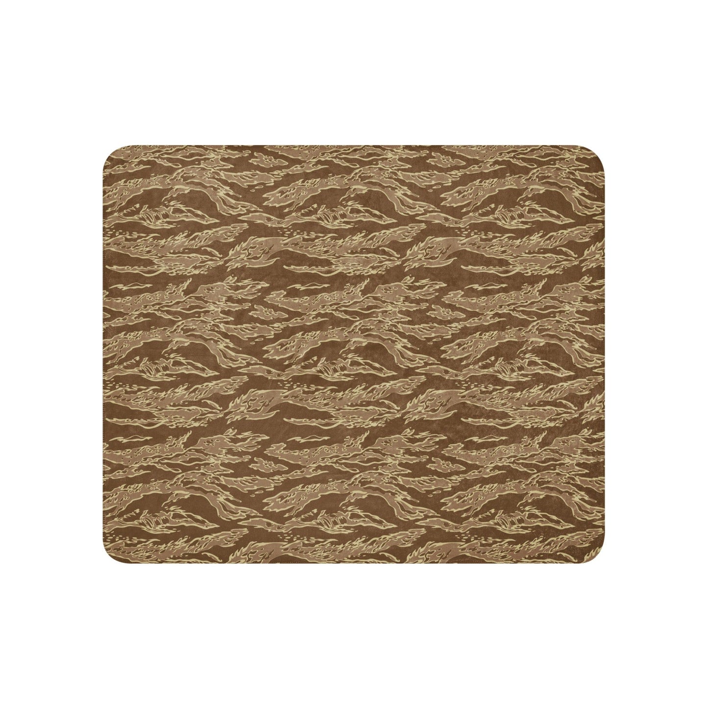 American Tiger Stripe Desert CAMO Sherpa blanket - Blankets