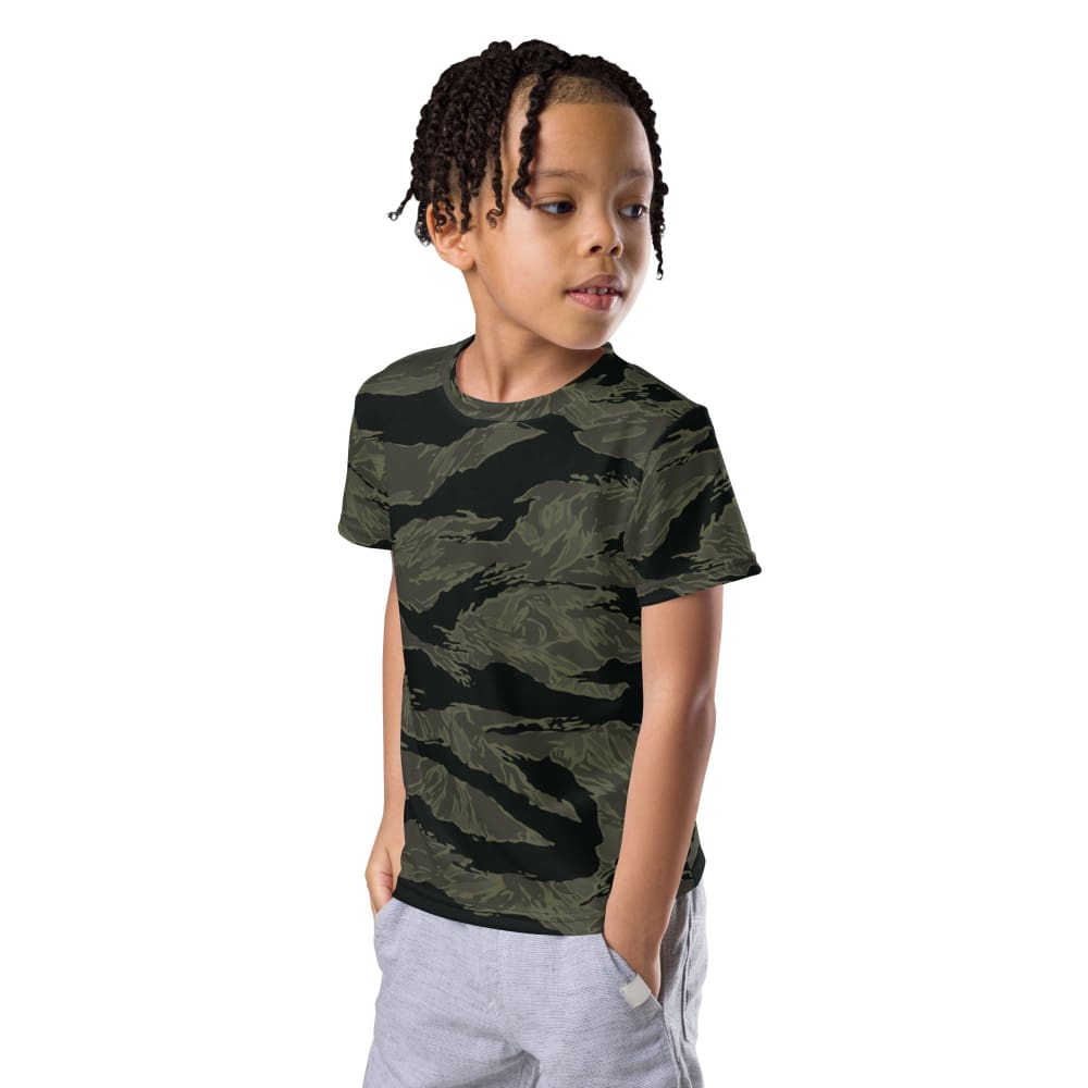 American Tiger Stripe Highland Triple Canopy CAMO Kids crew neck t-shirt - Crew Neck T-shirt