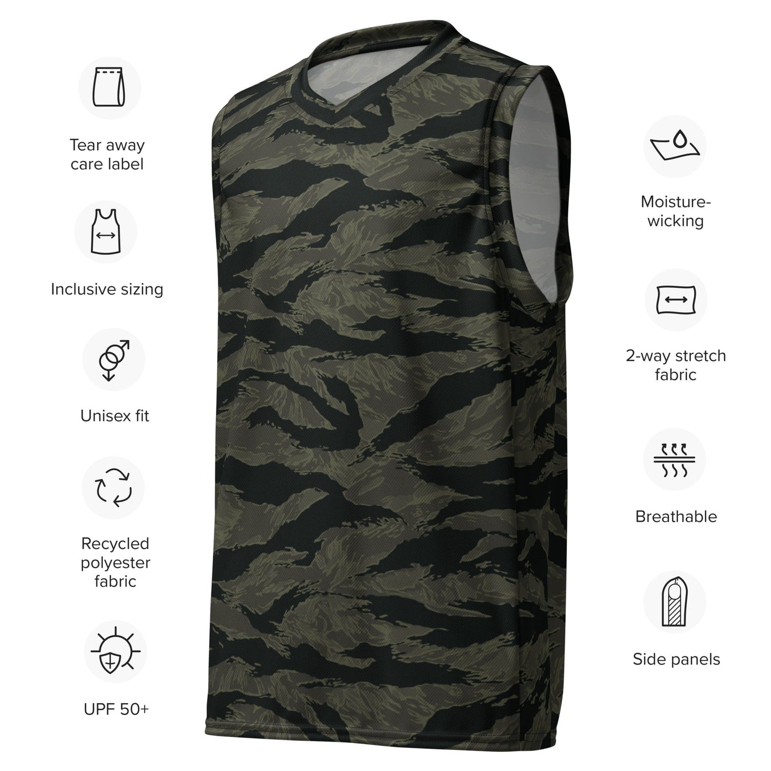 Tiger Stripe Highland Triple Canopy CAMO unisex basketball jersey - Basketball Jerseys