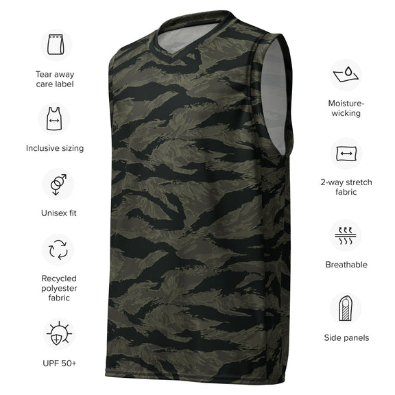 Tiger Stripe Highland Triple Canopy CAMO unisex basketball jersey - Basketball Jerseys