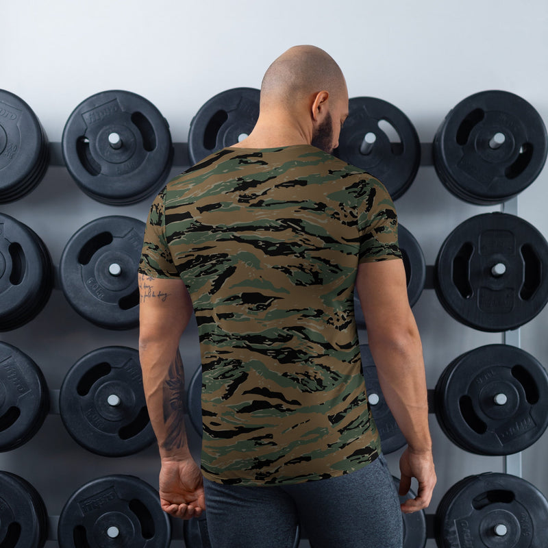 Tiger Stripe Marine Experimental Woodland CAMO Mens Athletic T-Shirt - Shirt