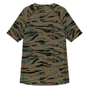 Tiger Stripe Marine Experimental Woodland CAMO Mens Short-Sleeve Rash Guard - SS
