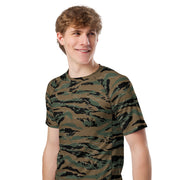 Tiger Stripe Marine Experimental Woodland CAMO Mens Short-Sleeve Rash Guard - SS