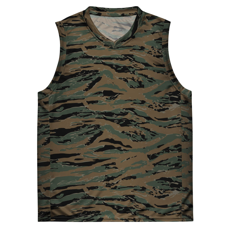 Tiger Stripe Marine Experimental Woodland CAMO Unisex Basketball Jersey
