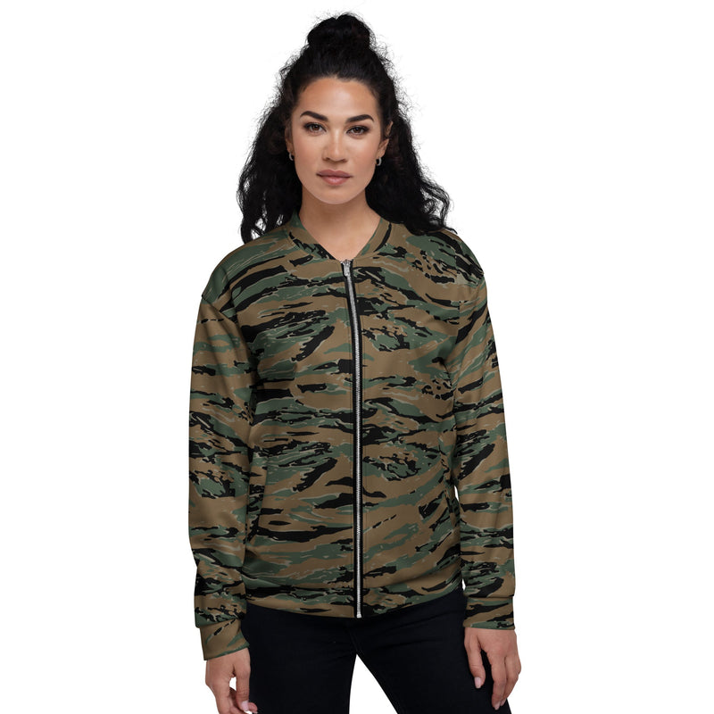 Tiger Stripe Marine Experimental Woodland CAMO Unisex Bomber Jacket