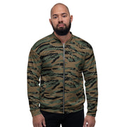 Tiger Stripe Marine Experimental Woodland CAMO Unisex Bomber Jacket
