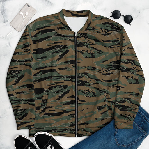 Tiger Stripe Marine Experimental Woodland CAMO Unisex Bomber Jacket - XS