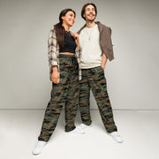 Tiger Stripe Marine Experimental Woodland CAMO Unisex Wide-Leg Joggers - 2XS