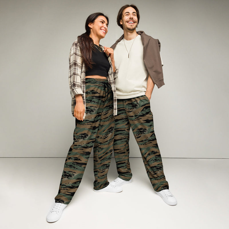 Tiger Stripe Marine Experimental Woodland CAMO Unisex Wide-Leg Joggers - 2XS