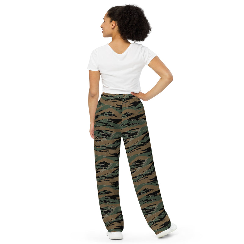 Tiger Stripe Marine Experimental Woodland CAMO Unisex Wide-Leg Leisure Pants - Pant