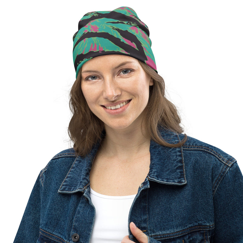 Tiger Stripe Miami CAMO Beanie - Head