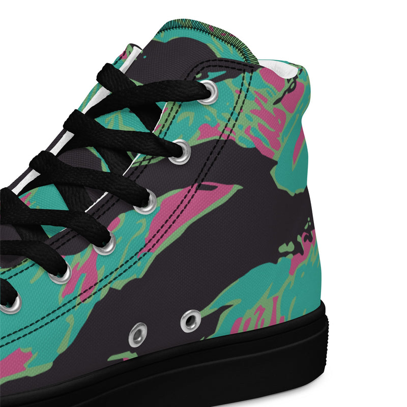 Tiger Stripe Miami CAMO Mens High-Top Canvas Shoes