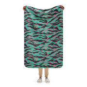 Tiger Stripe Miami CAMO Sherpa Blanket - 37″×57″