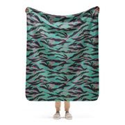 Tiger Stripe Miami CAMO Sherpa Blanket - 50″×60″