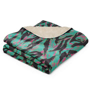 Tiger Stripe Miami CAMO Sherpa Blanket