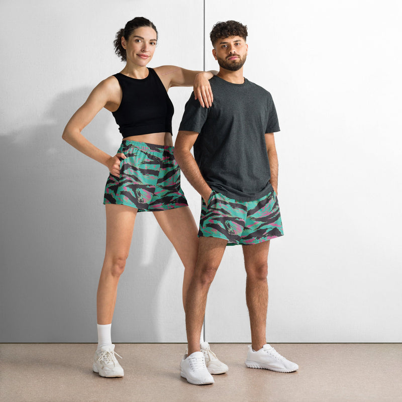 Tiger Stripe Miami CAMO Unisex Athletic Shorts