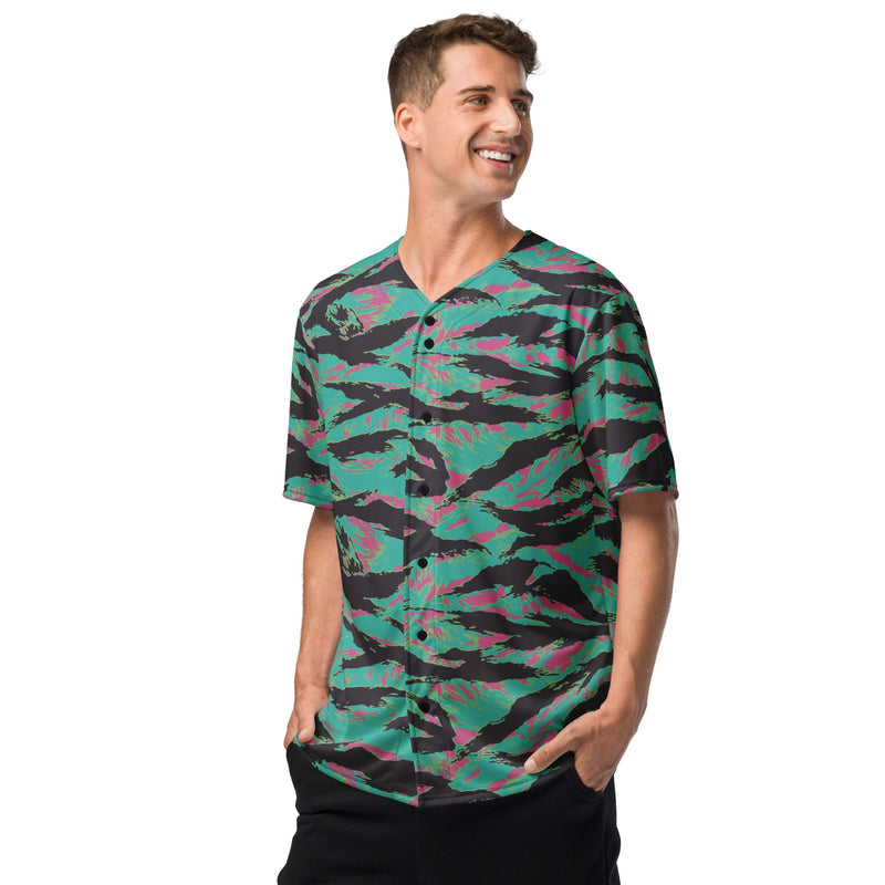 Tiger Stripe Miami CAMO Unisex Baseball Jersey
