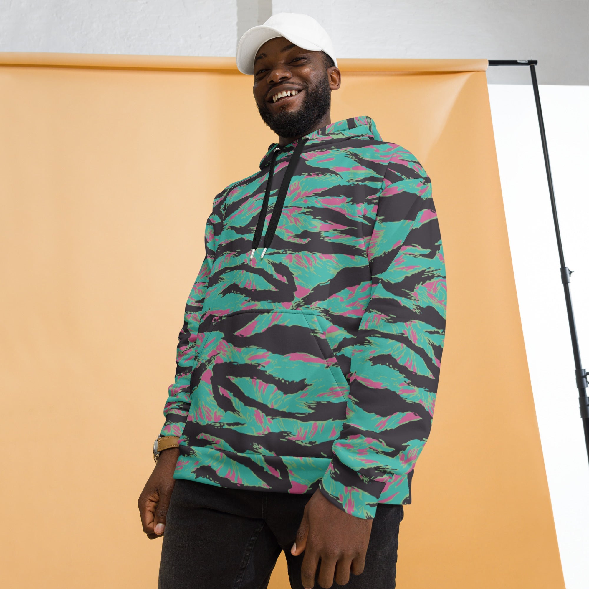 CAMO HQ - Tiger Stripe Miami CAMO Unisex Hoodie - Worldwide Shipping