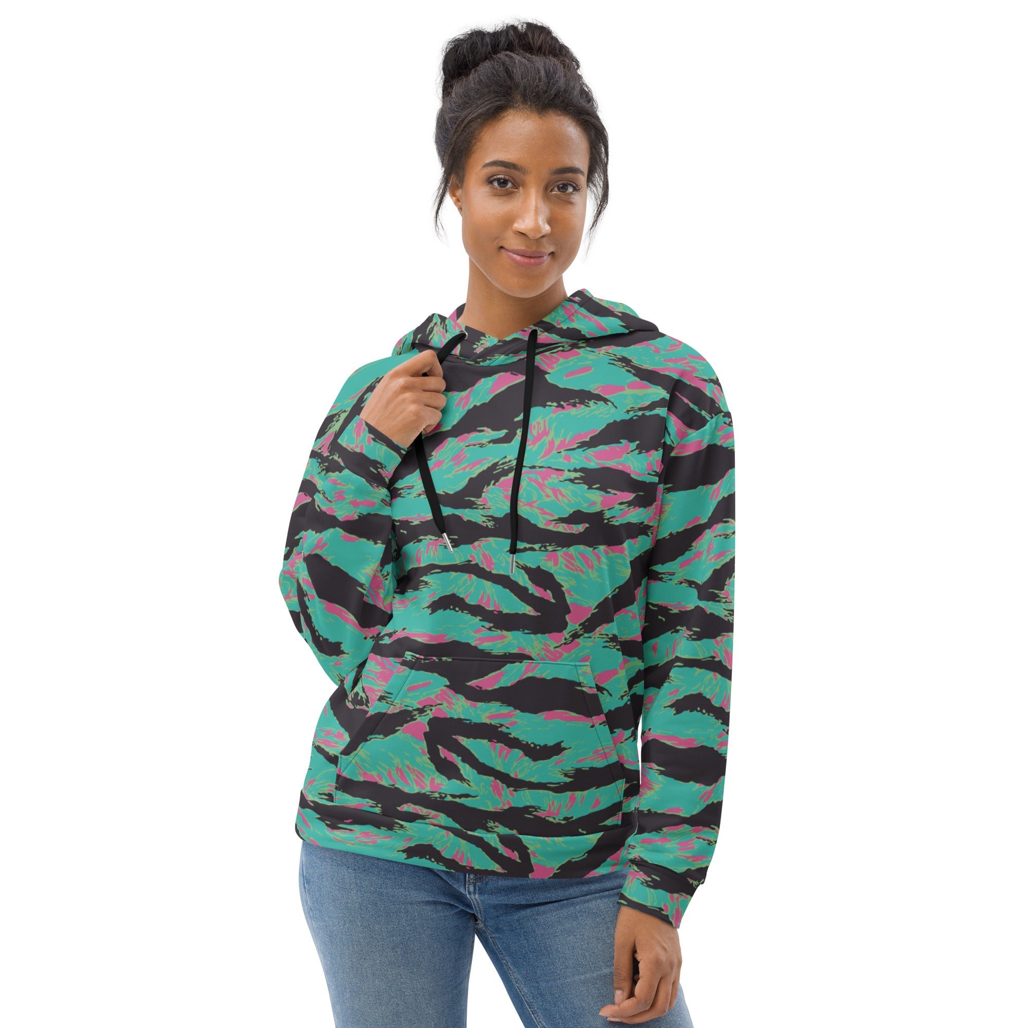 CAMO HQ - Tiger Stripe Miami CAMO Unisex Hoodie - Worldwide Shipping
