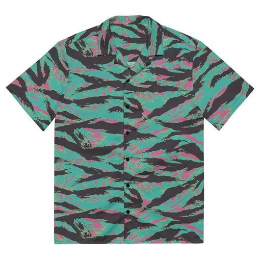 Tiger Stripe Miami CAMO Unisex Short-Sleeve Button Shirt - Button-Up