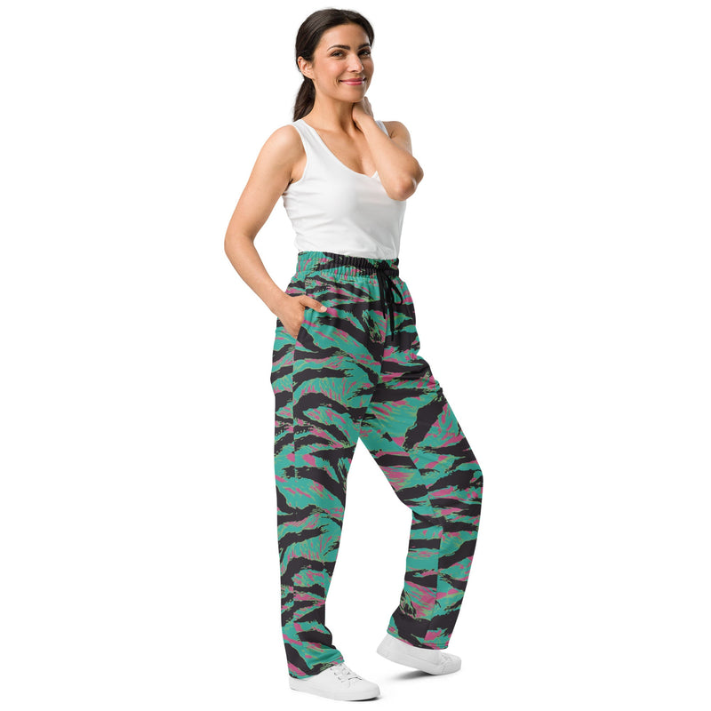 Tiger Stripe Miami CAMO Unisex Wide-Leg Joggers