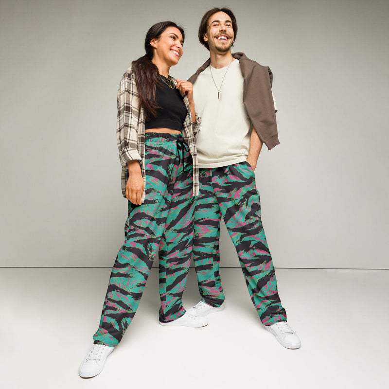 Tiger Stripe Miami CAMO Unisex Wide-Leg Joggers - 2XS