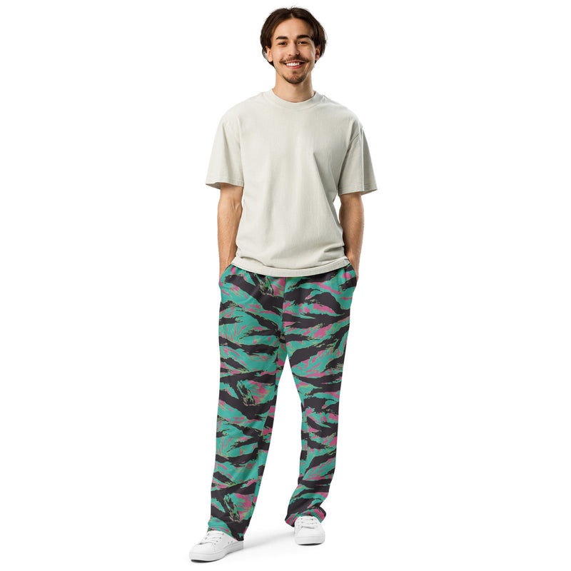 Tiger Stripe Miami CAMO Unisex Wide-Leg Joggers